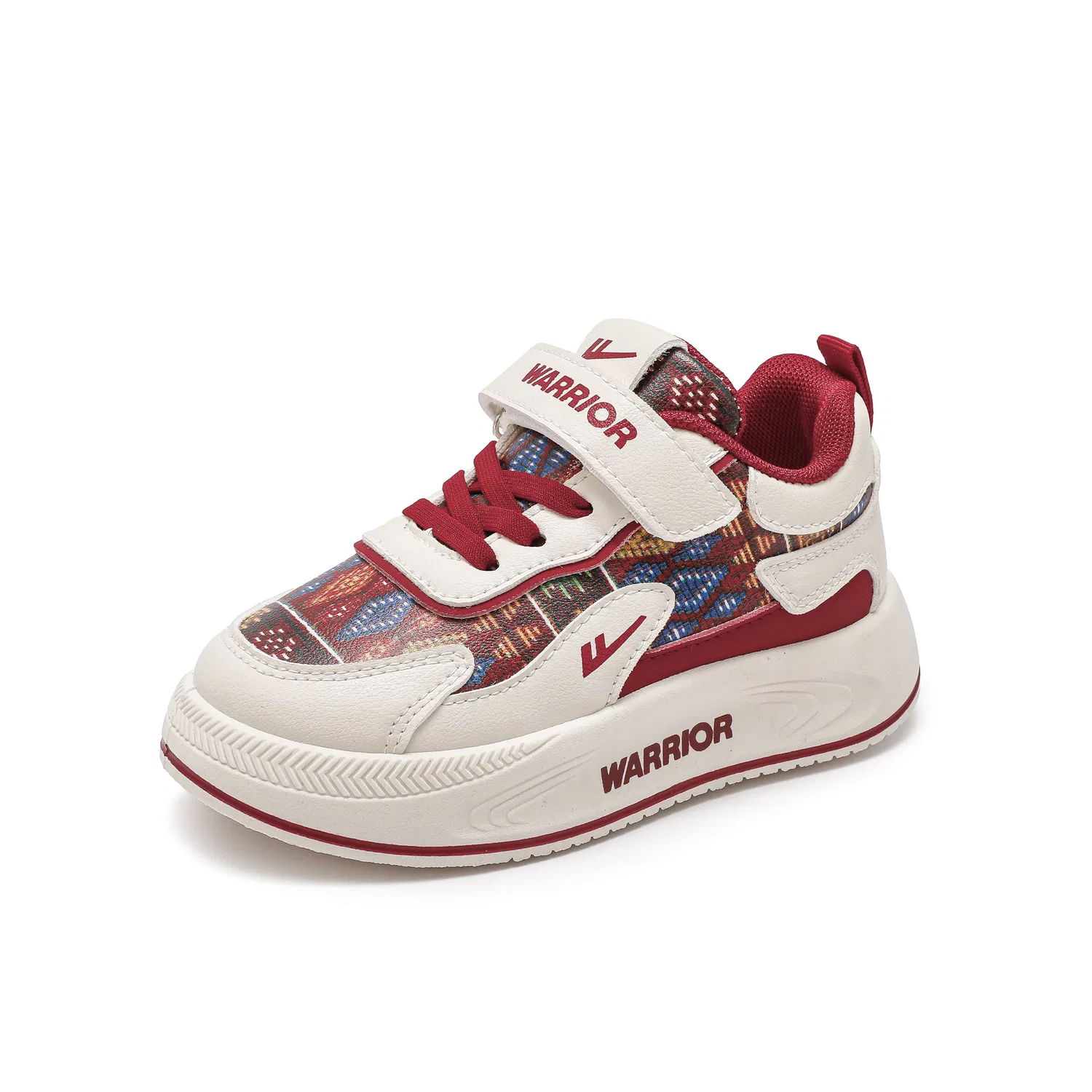 Детские повседневные кроссовки с синтетической кожей Beige Red WARRIOR — фото 3