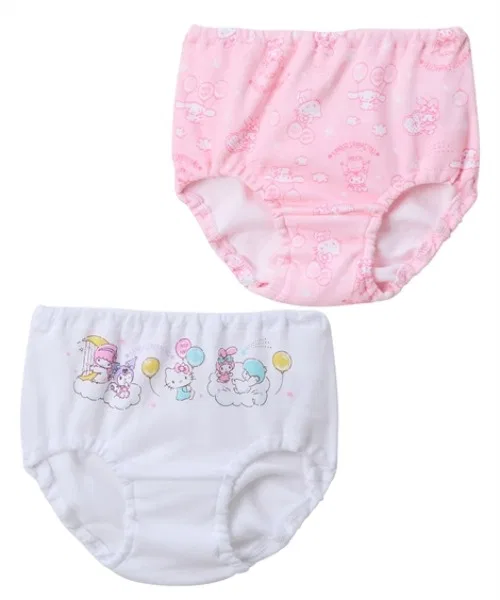 Детские трусы для девочек с принтом, комплект из 2 штук Sanrio, Разноцветный