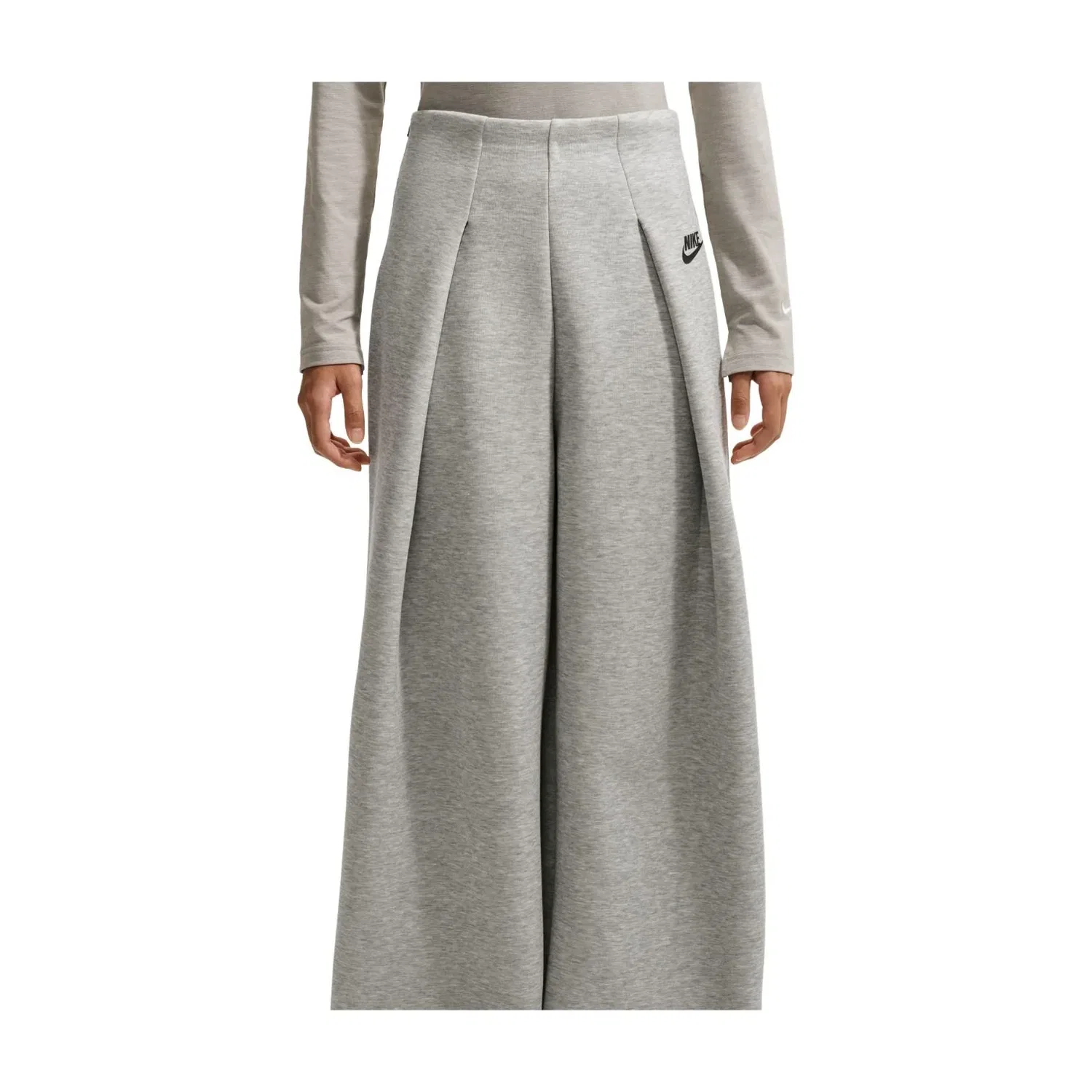 Женские брюки NSW Tech Fleece High-Waisted Pleated Pants Asia Sizing 'Dark Grey Heather' Nike, Dark Grey Heather — фото 3