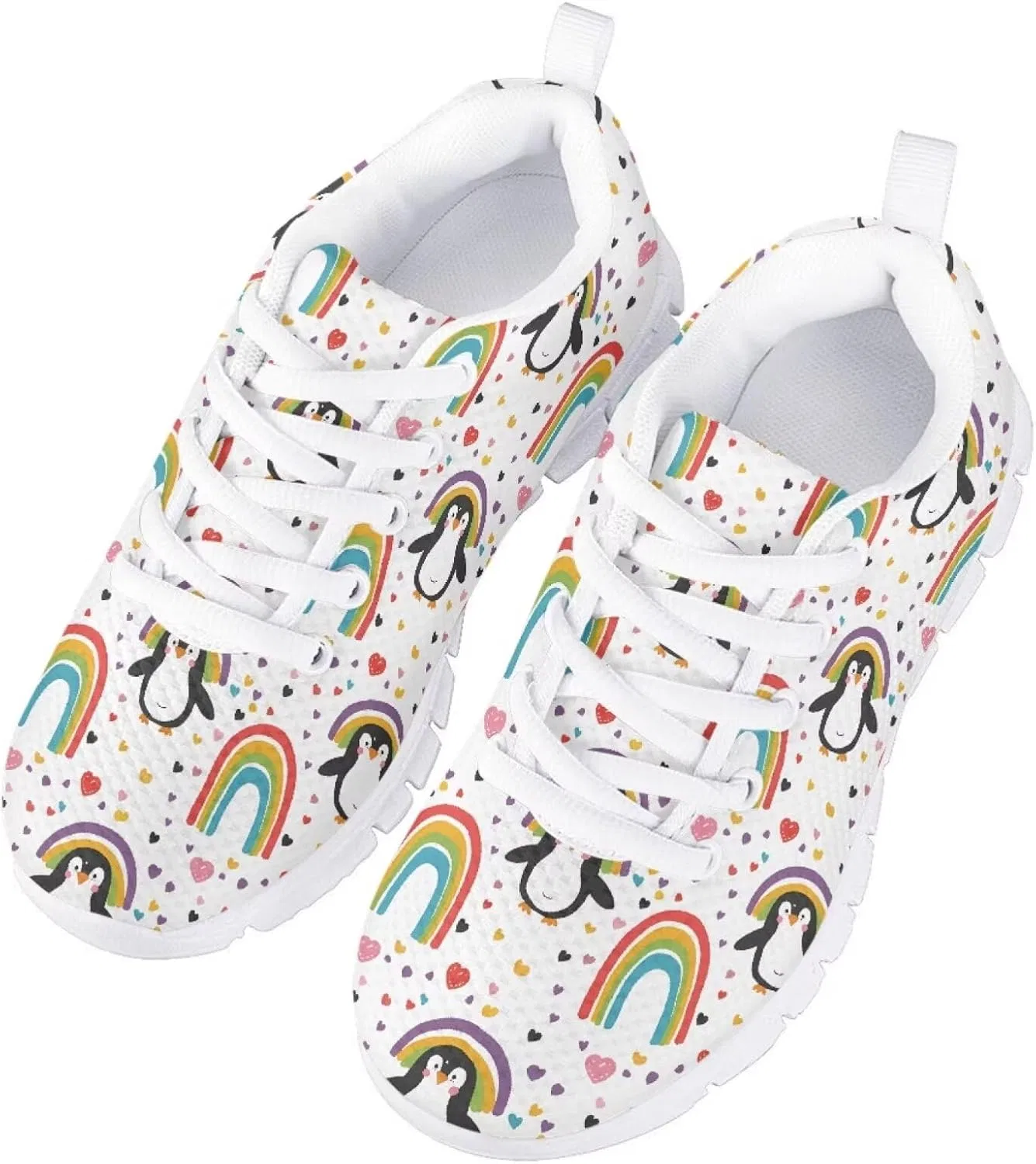 Детские кроссовки для девочек с легкой подошвой SYtrade, Penguin Love Rainbow — фото 3