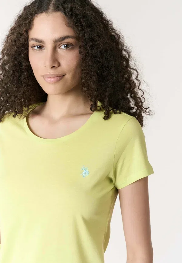 Футболка хлопковая Con logo U.S. Polo Assn., Lime, лаймовый — фото 4