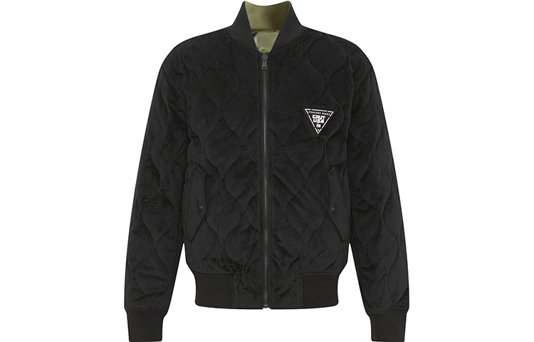 

VERSACE JEANS COUTURE Стеганая куртка-бомбер с логотипом, Black