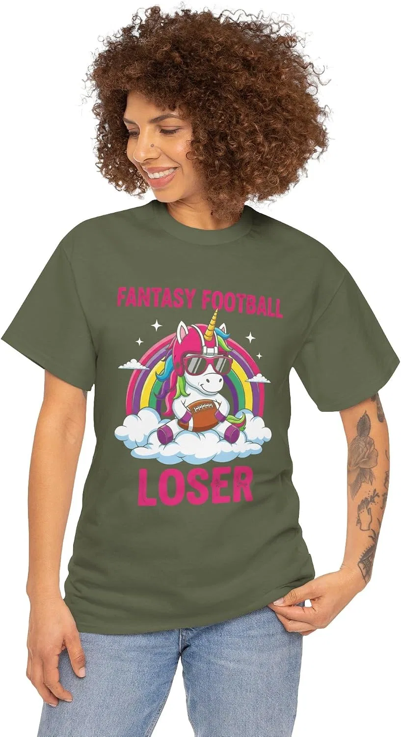 Мужская футболка с принтом Fantasy Football Loser, хаки — фото 3