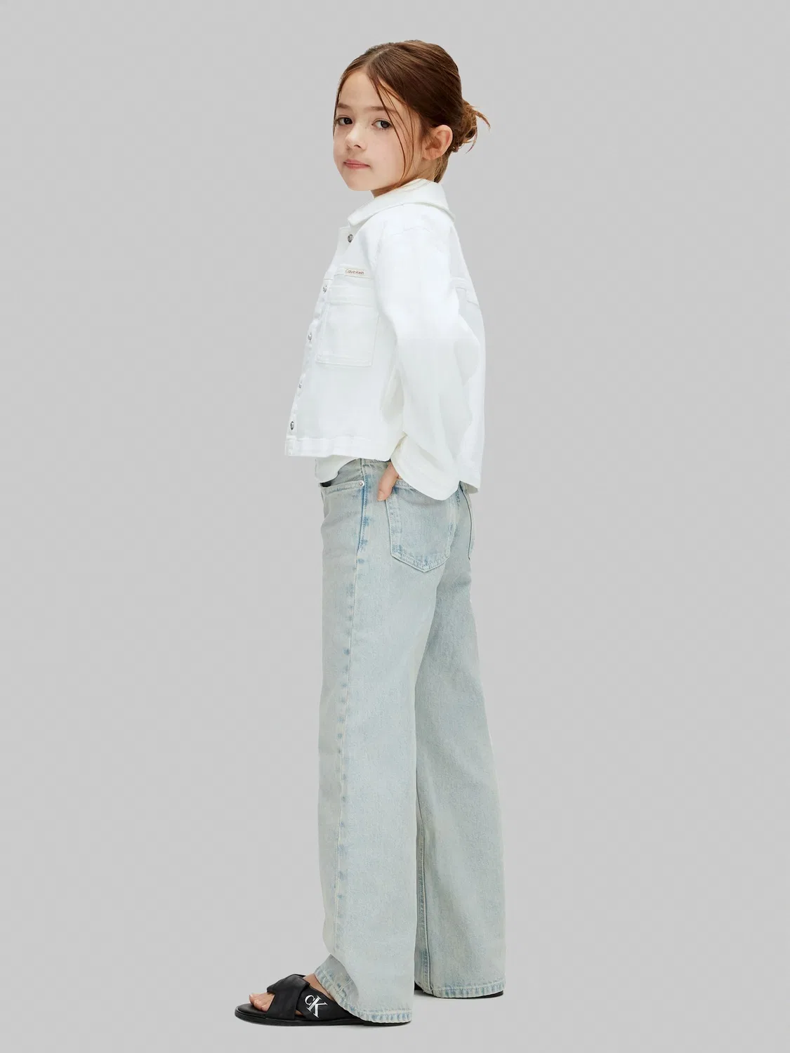 Куртка джинсовая Denim Trucker Jacket Calvin Klein, белый — фото 4