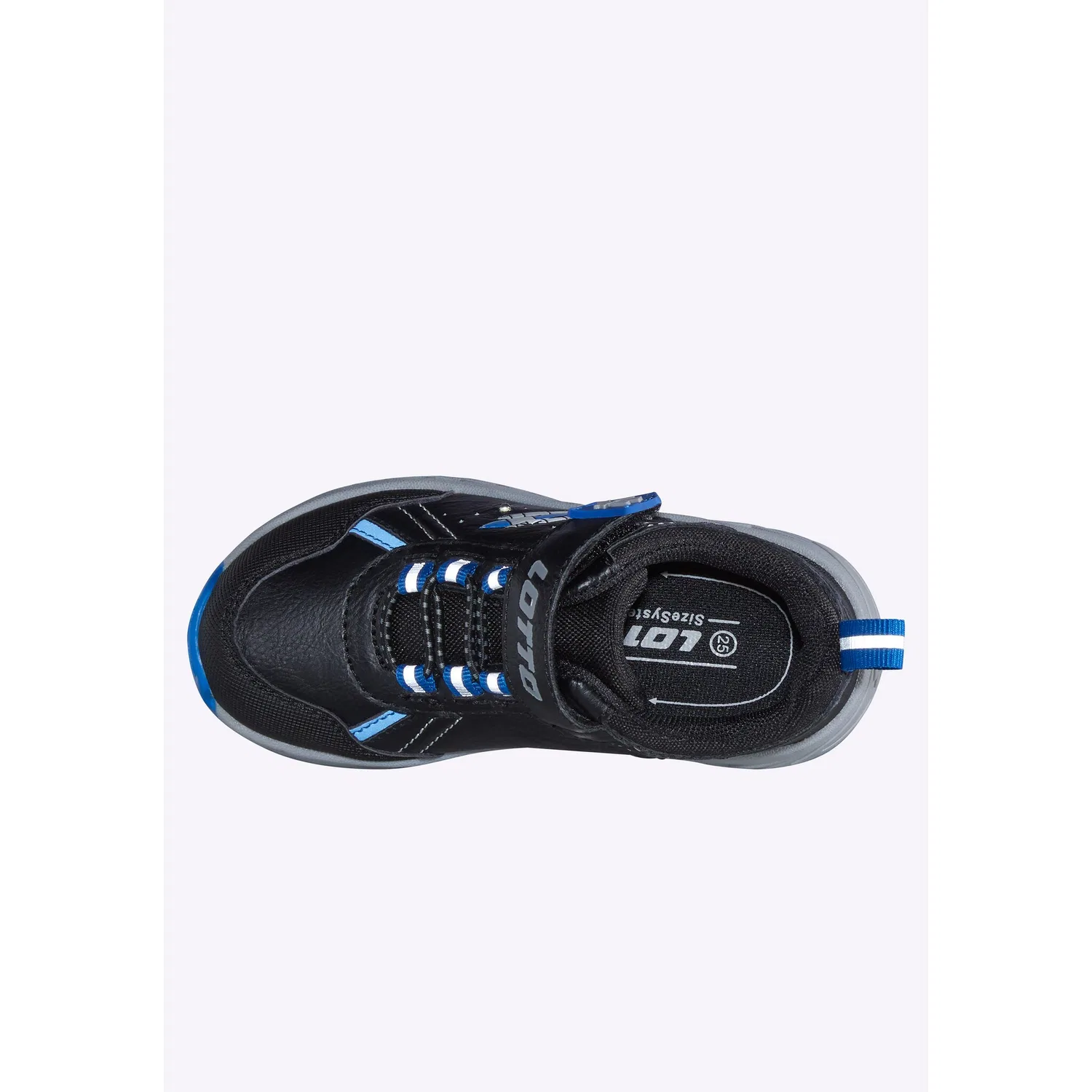 Детские спортивные кроссовки с подсветкой lotto, Black/Blue — фото 3