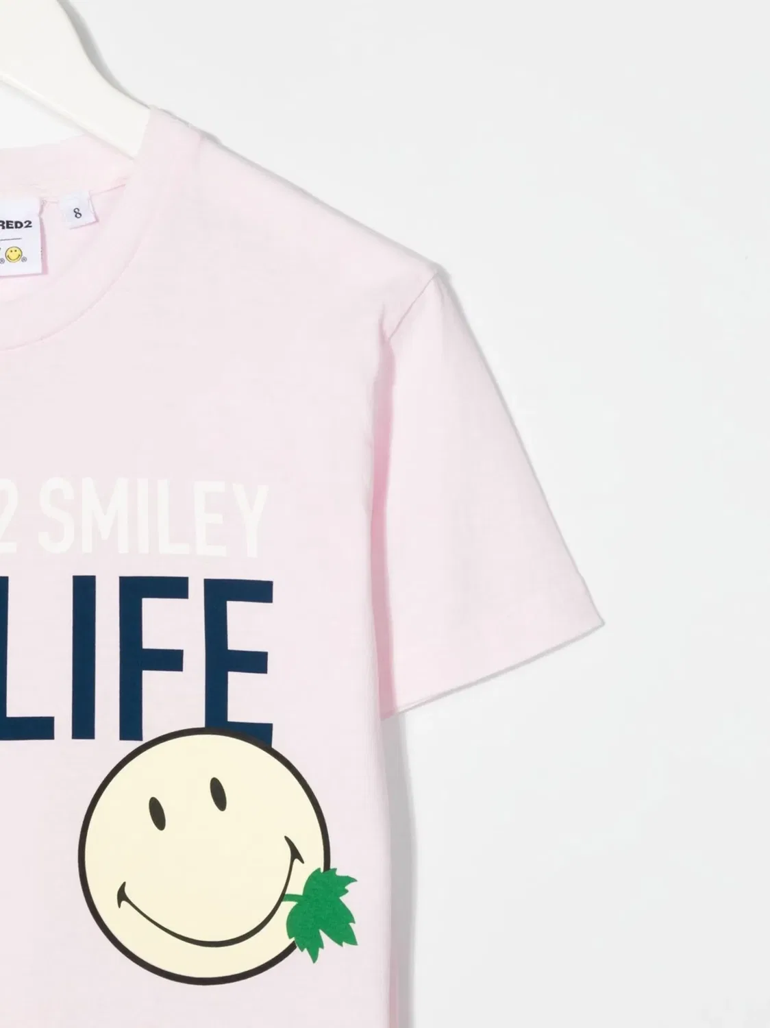 Футболка с принтом Smiley DSQUARED2, розовый — фото 3