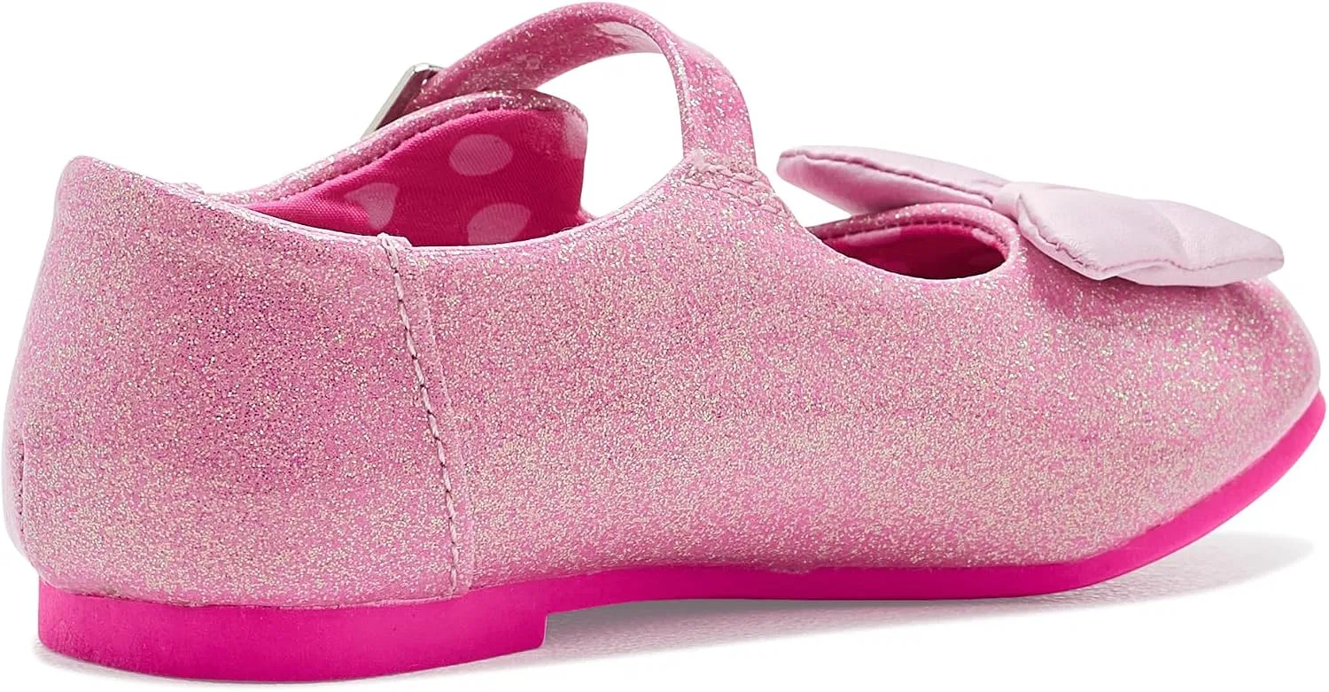 Детские балетки для девочек с принтом Minnie Mouse Ground Up, Hot Pink — фото 3