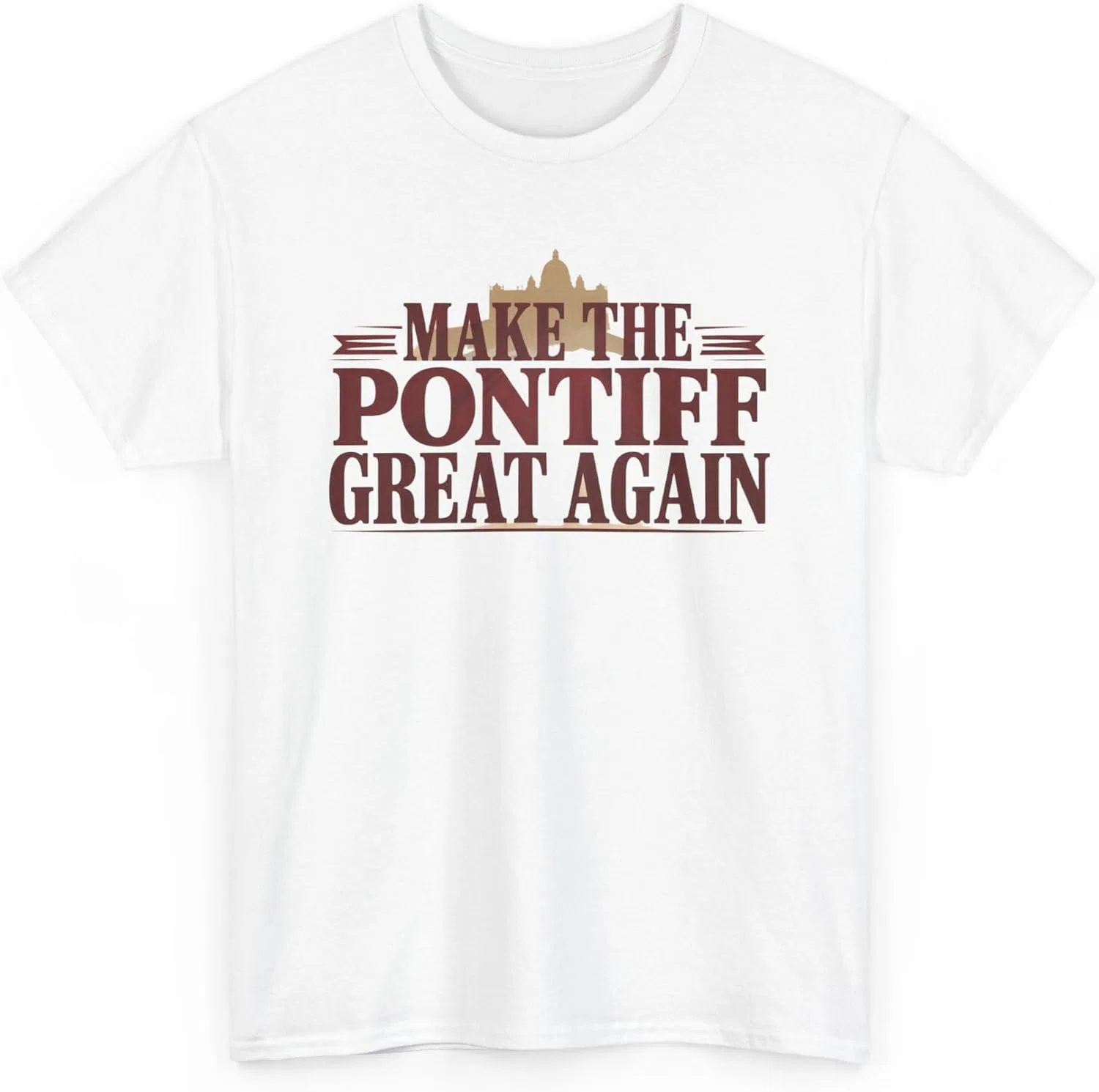 Футболка с принтом Make The Pontiff Great Again, White — фото 3