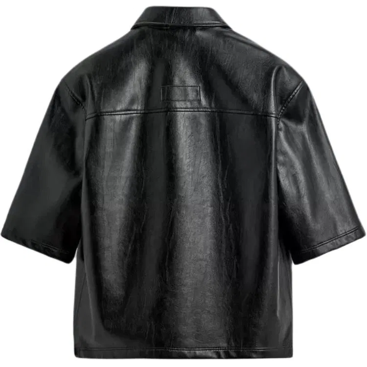 Мужская рубашка с лацканами Black Lapel Moderate, ZARA, Black — фото 3