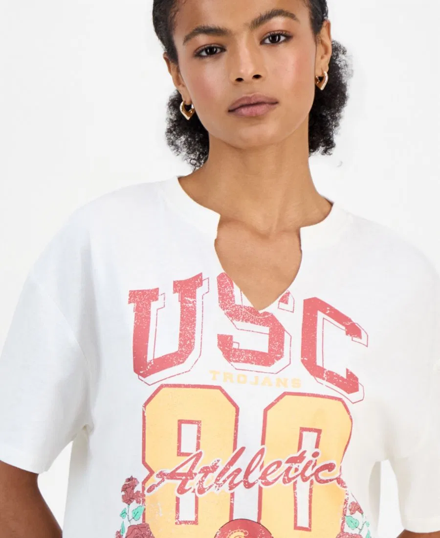 Футболка с графикой USC Athletics Grayson Threads, The Label, White — фото 2