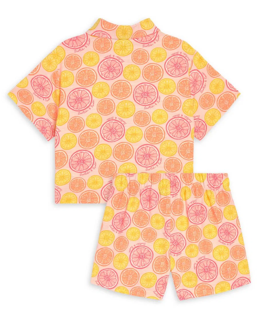 Комплект из топа и шорт с принтом Citrus SCOTCH & SODA, Light Pastel Pink — фото 2