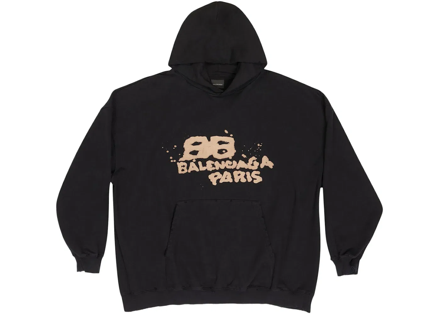 Мужская худи с принтом Hand Drawn BB Icon Balenciaga, Black