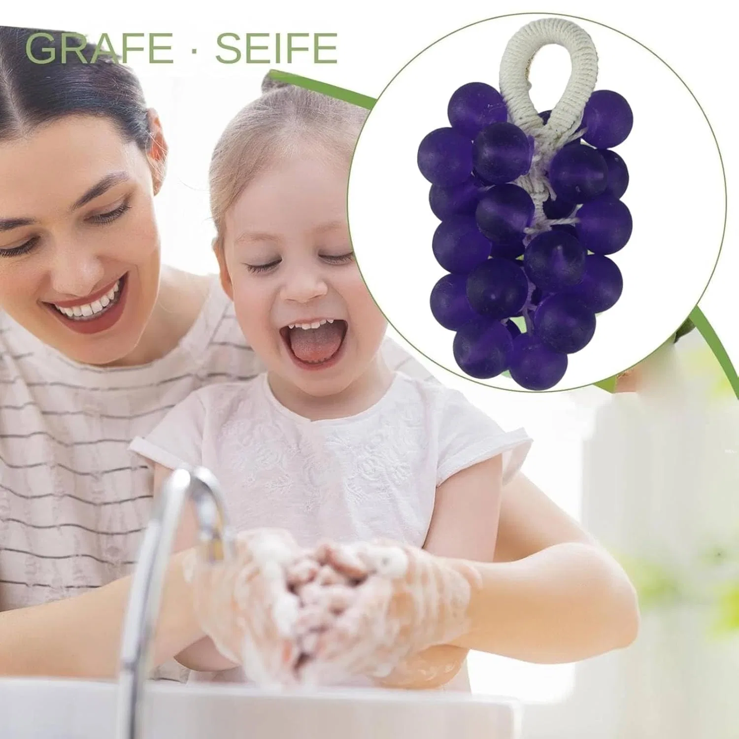 Мыло ручной работы Grape Soap, 110 г, Фиолетовый Generisch — фото 3
