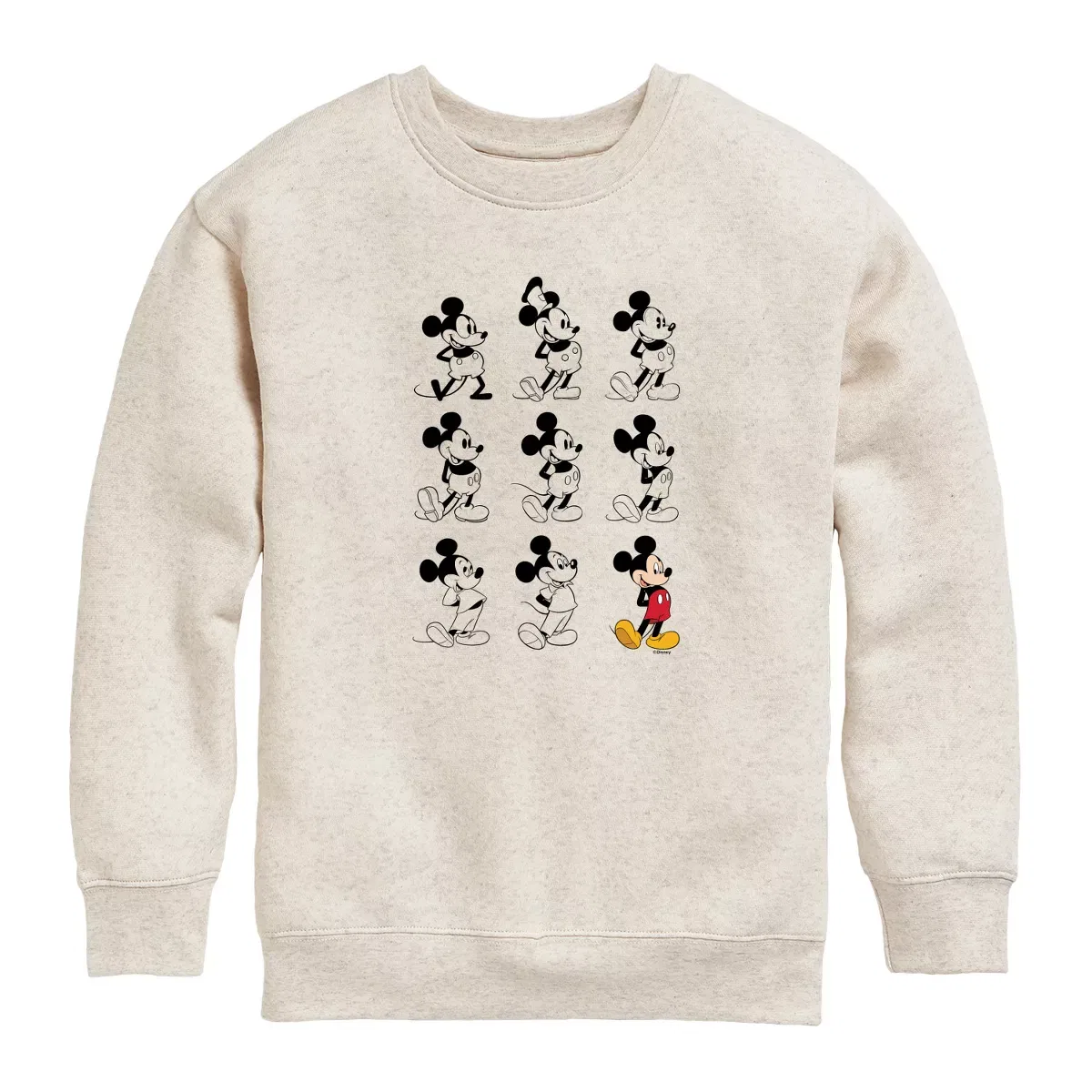 Детский свитшот для мальчиков с принтом Mickey Mouse Evolution Disney, Natural