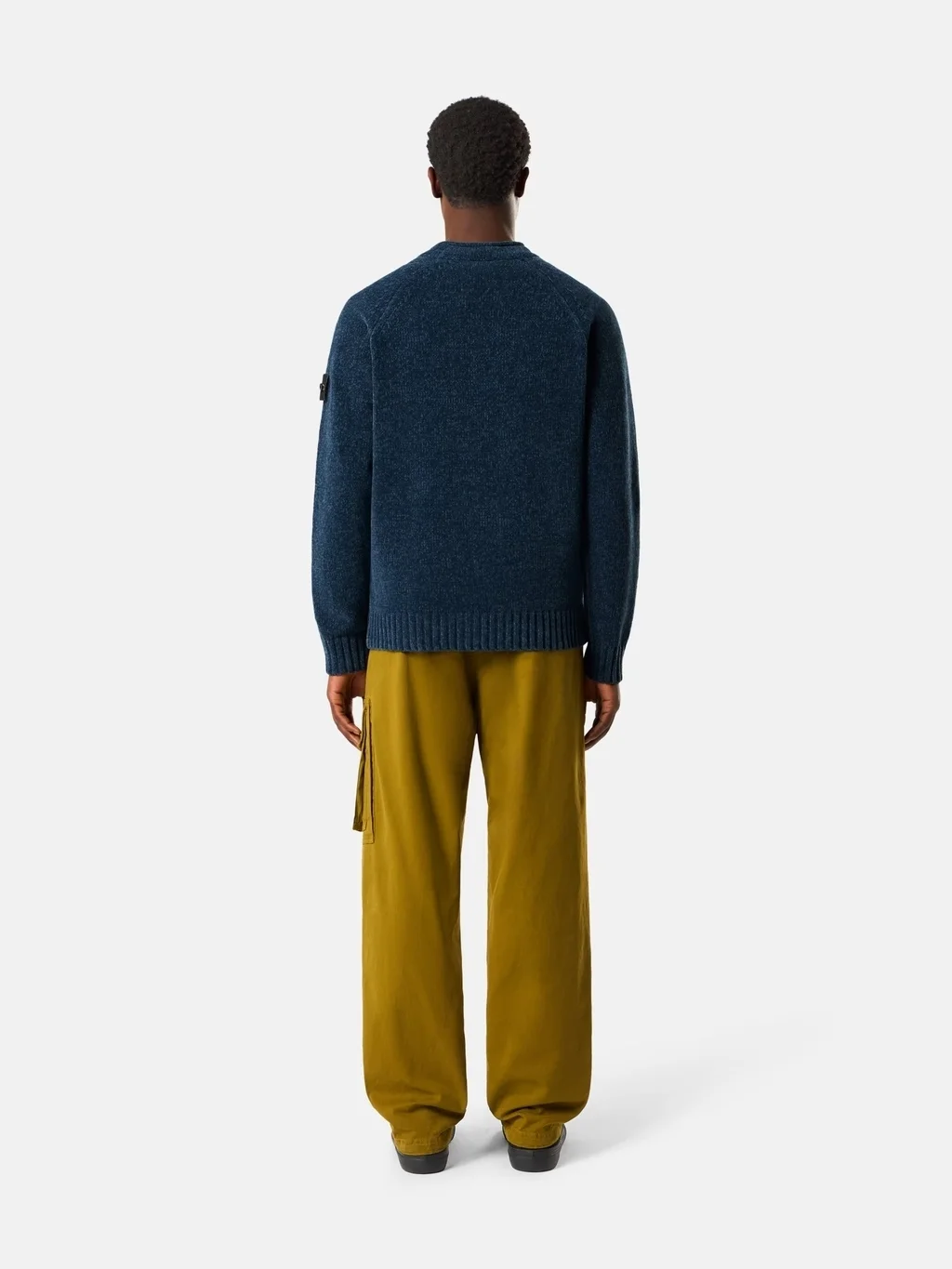 Мужские брюки-джоггеры Stone Island Loose-fit With Drawstring Cuffs, зеленый — фото 3