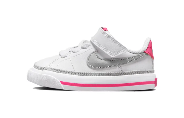 Детские кроссовки для малышей с классическим теннисным дизайном Court Legacy Low Top White Pink Nike, White Pink