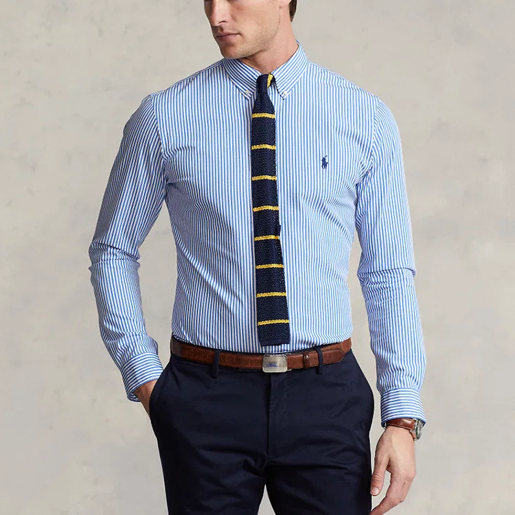 Рубашка мужская классическая Ralph Lauren, Blue — фото 4