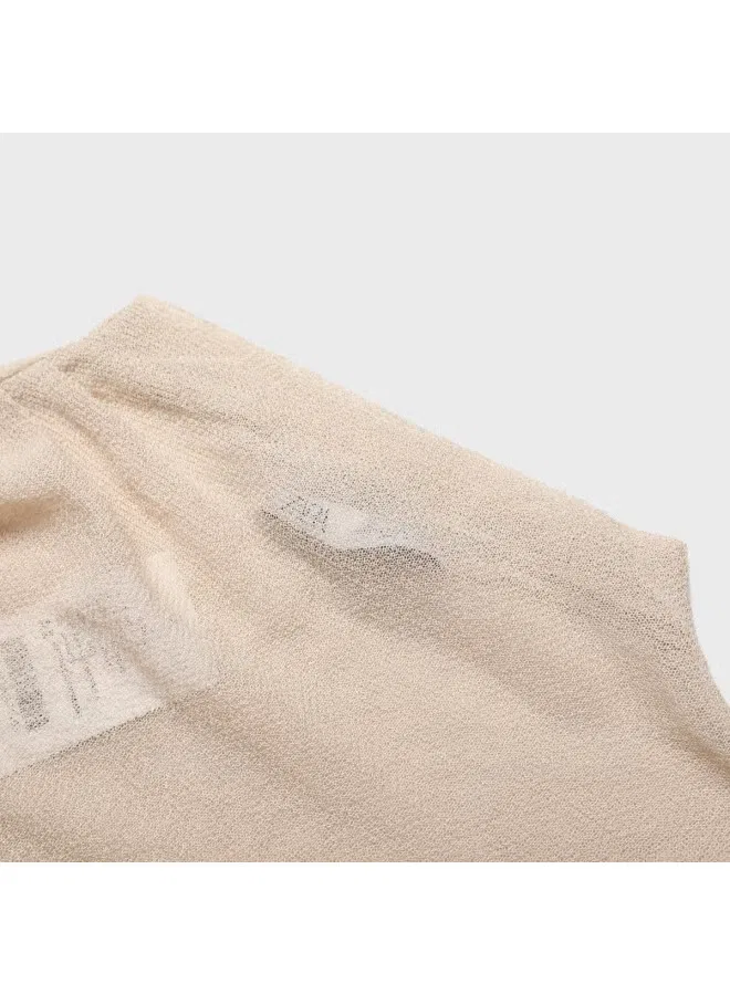 Пуловер драпированный плиссированный с длинным рукавом Zara, хаки — фото 4