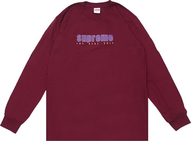 

Лонгслив Supreme The Real Shit Long-Sleeve Tee 'Burgundy', красный