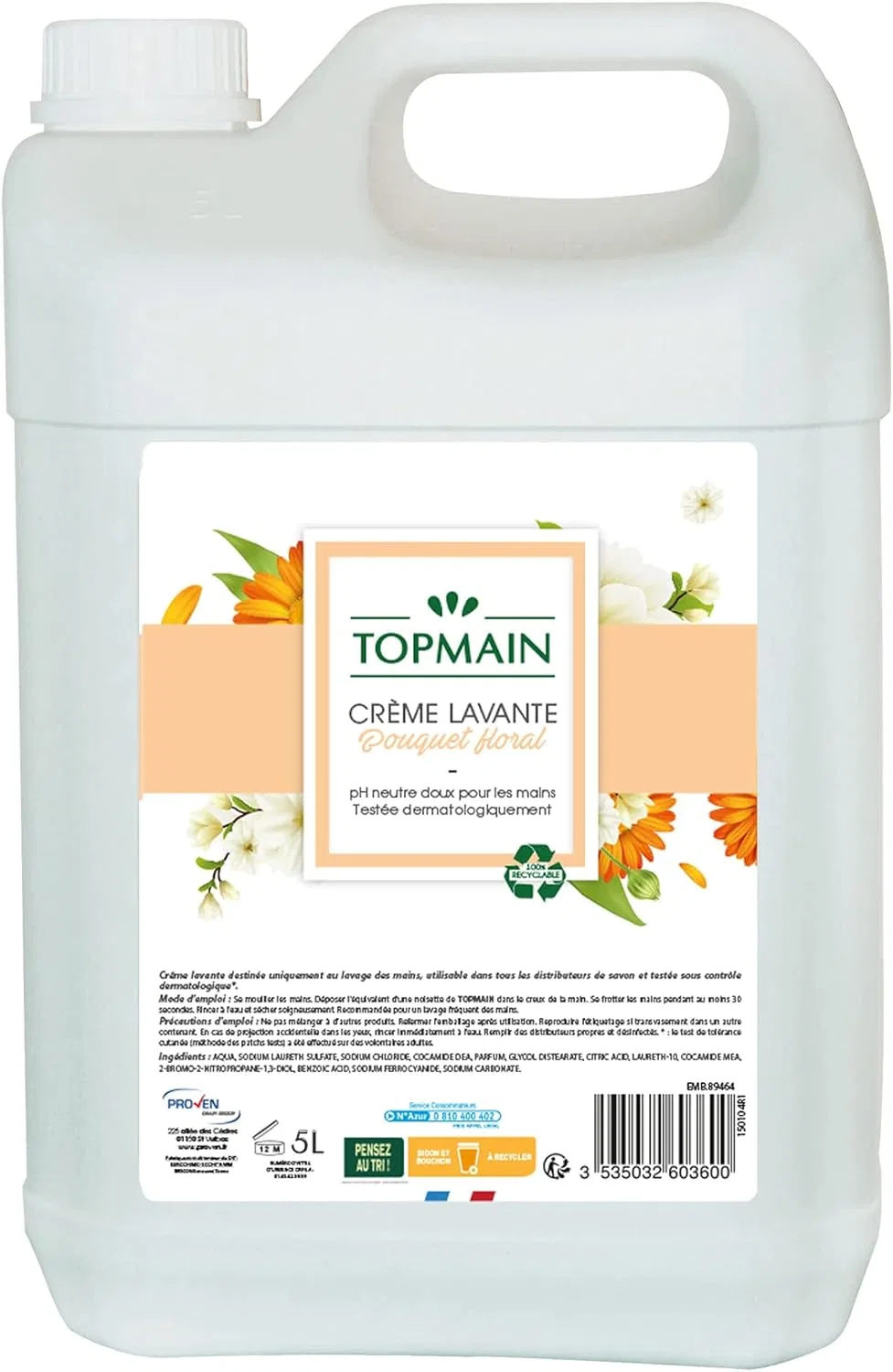 Крем для рук TOPMAIN, Флоральный, 5000 мл
