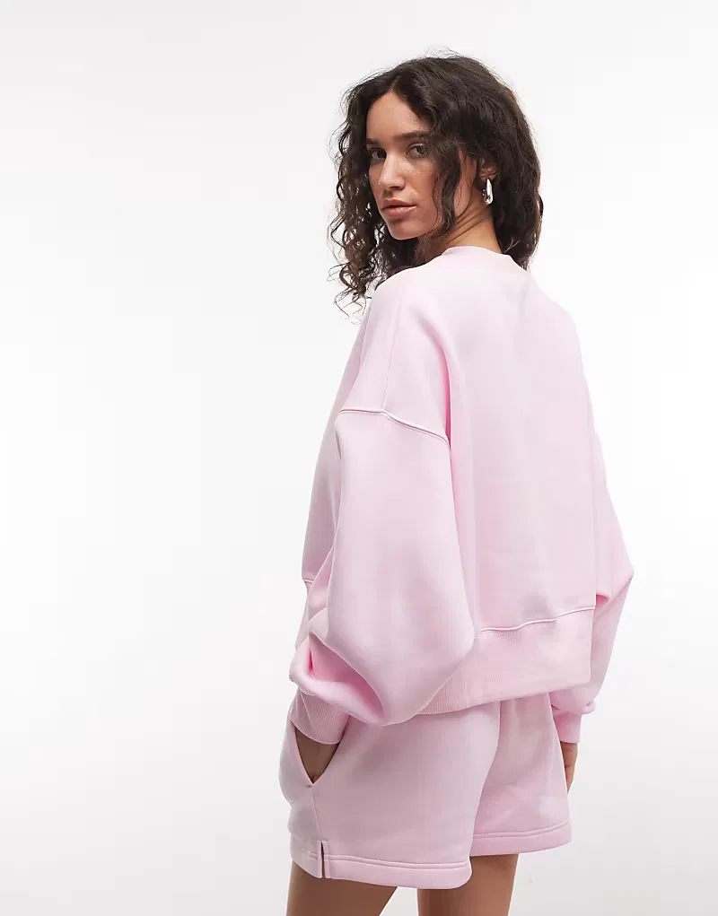 Толстовка Nike Phoenix Fleece оверсайз светло-розовый — фото 4