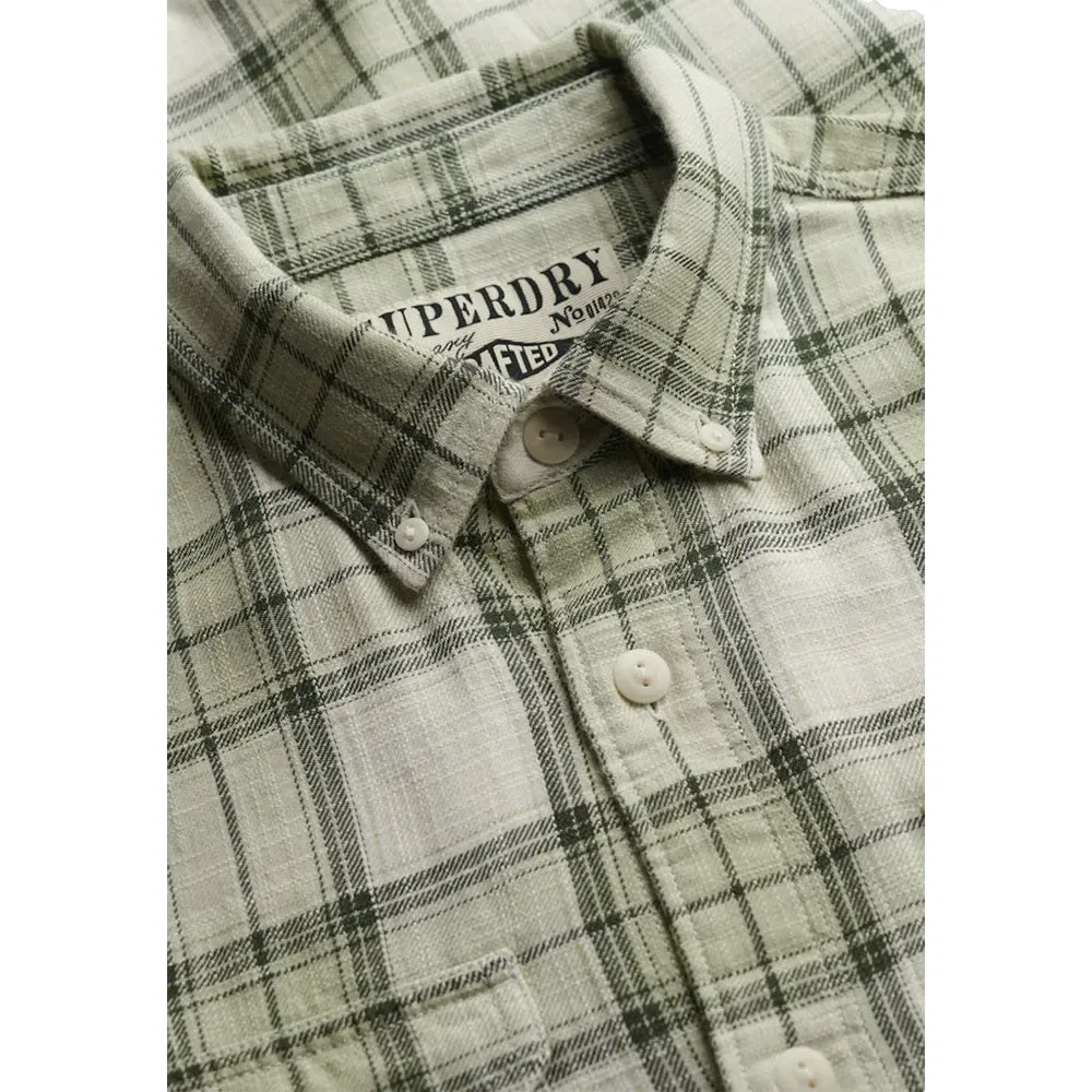 Рубашка с длинным рукавом Merchant Lite Check Superdry, зеленый — фото 3