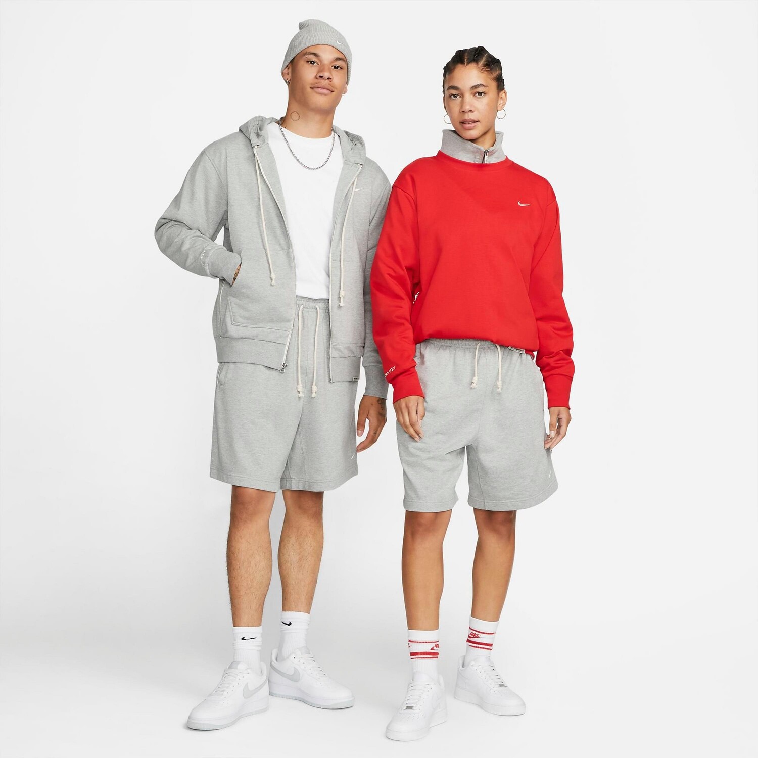 Мужские шорты Nike Dri-FIT Standard Issue из ткани френч терри, серый — фото 3