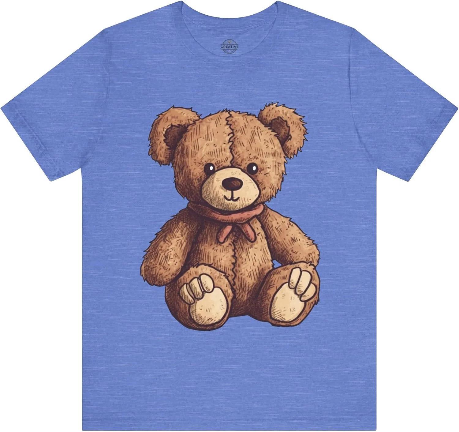 Футболка с медвежонком Unisex Jersey Short Sleeve Tee, Heather Columbia Blue