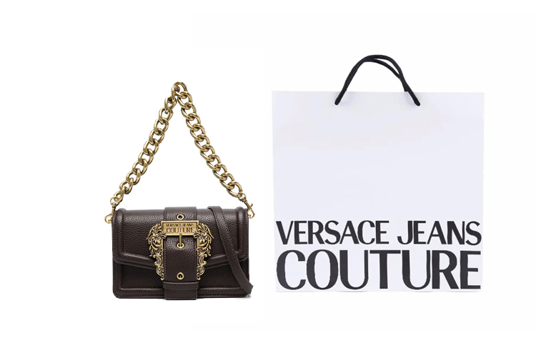 

Полиуретановая портативная сумка кроссбоди, женская наплечная сумка brown VERSACE JEANS COUTURE, Shopping Bag Set(Set+Shopping Bag)