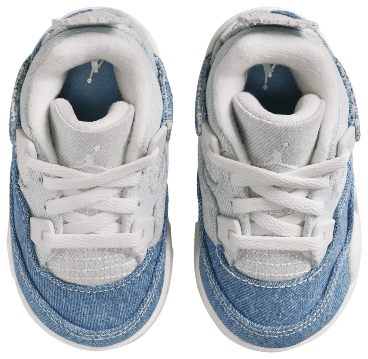 Кроссовки для мальчиков Retro 4 Tex Jordan, цвет Sail/Worn Blue — фото 4