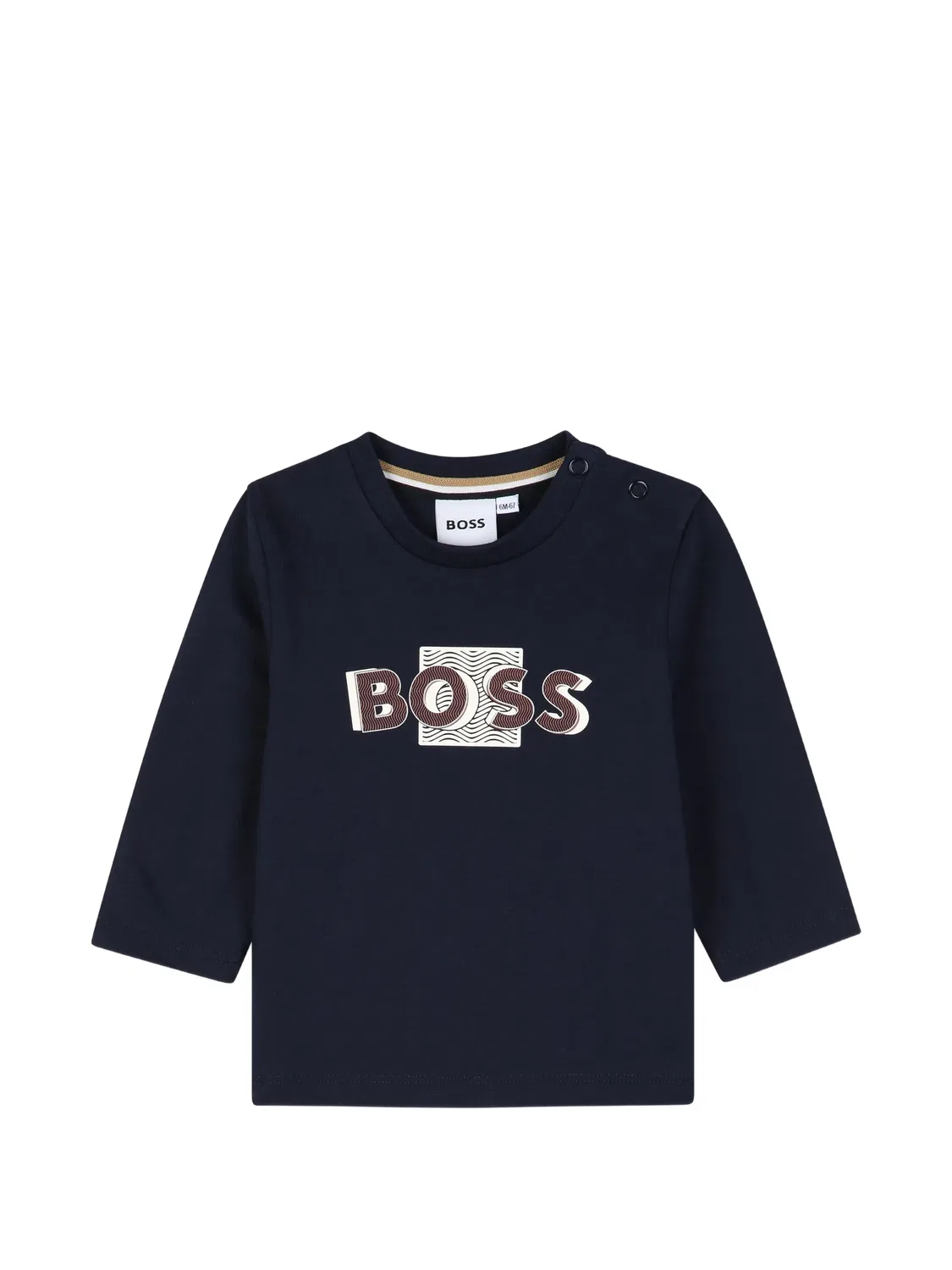 Лонгслив с логотипом Boss Kidswear, синий