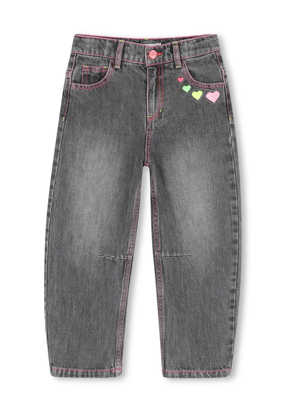 Джинсовые брюки для девочки - джинсы свободного кроя Billieblush, Denim Grey — фото 2