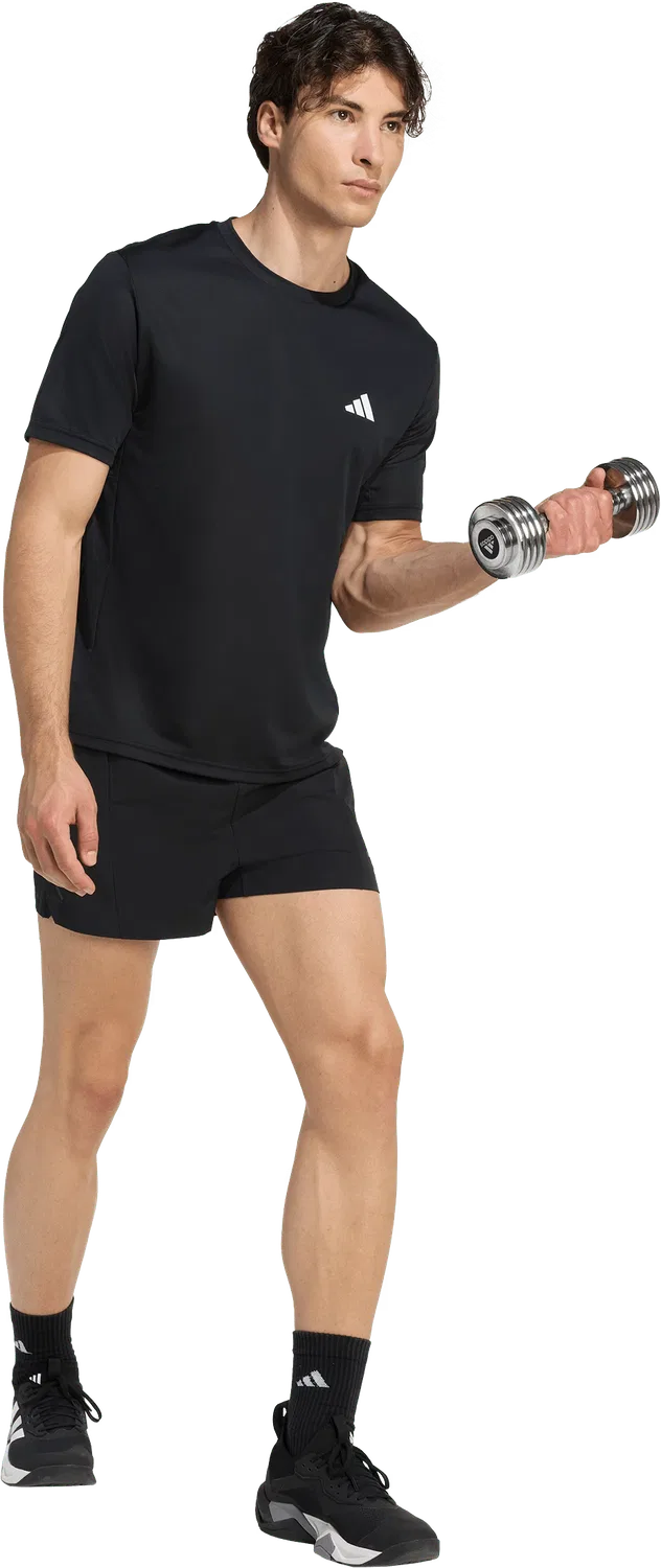Мужская спортивная футболка с коротким рукавом Adidas, черный — фото 4
