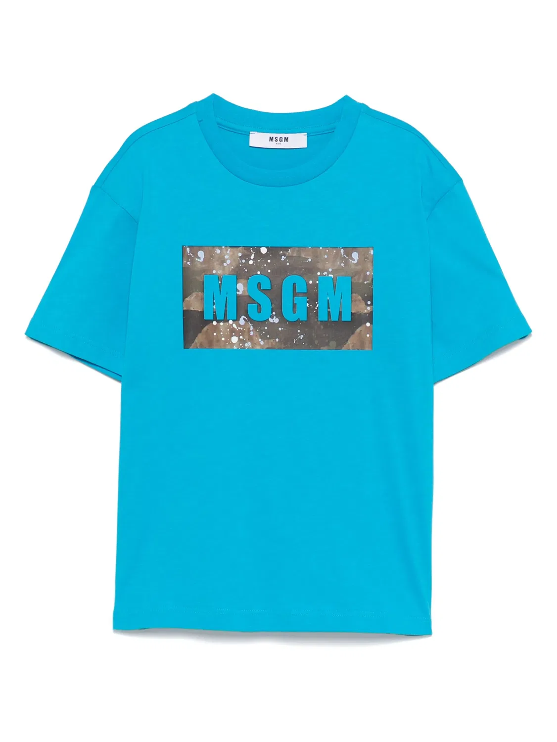 Футболка MSGM Kids цвета небесной синевы
