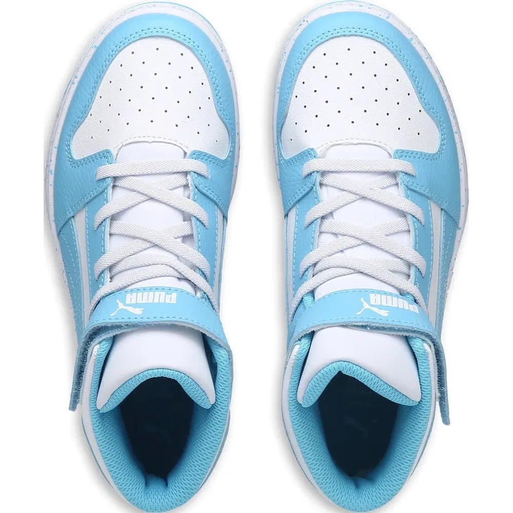 Детские высокие кроссовки Rebound Layup Puma, Blue/White — фото 4