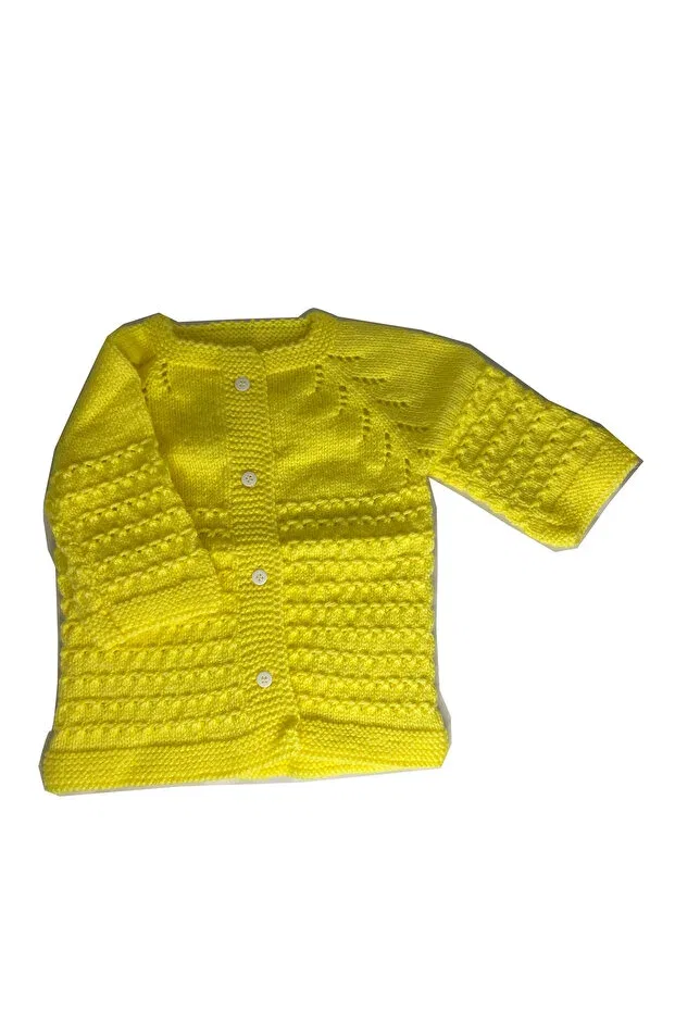 Детский кардиган с косами Pafuli, Yellow