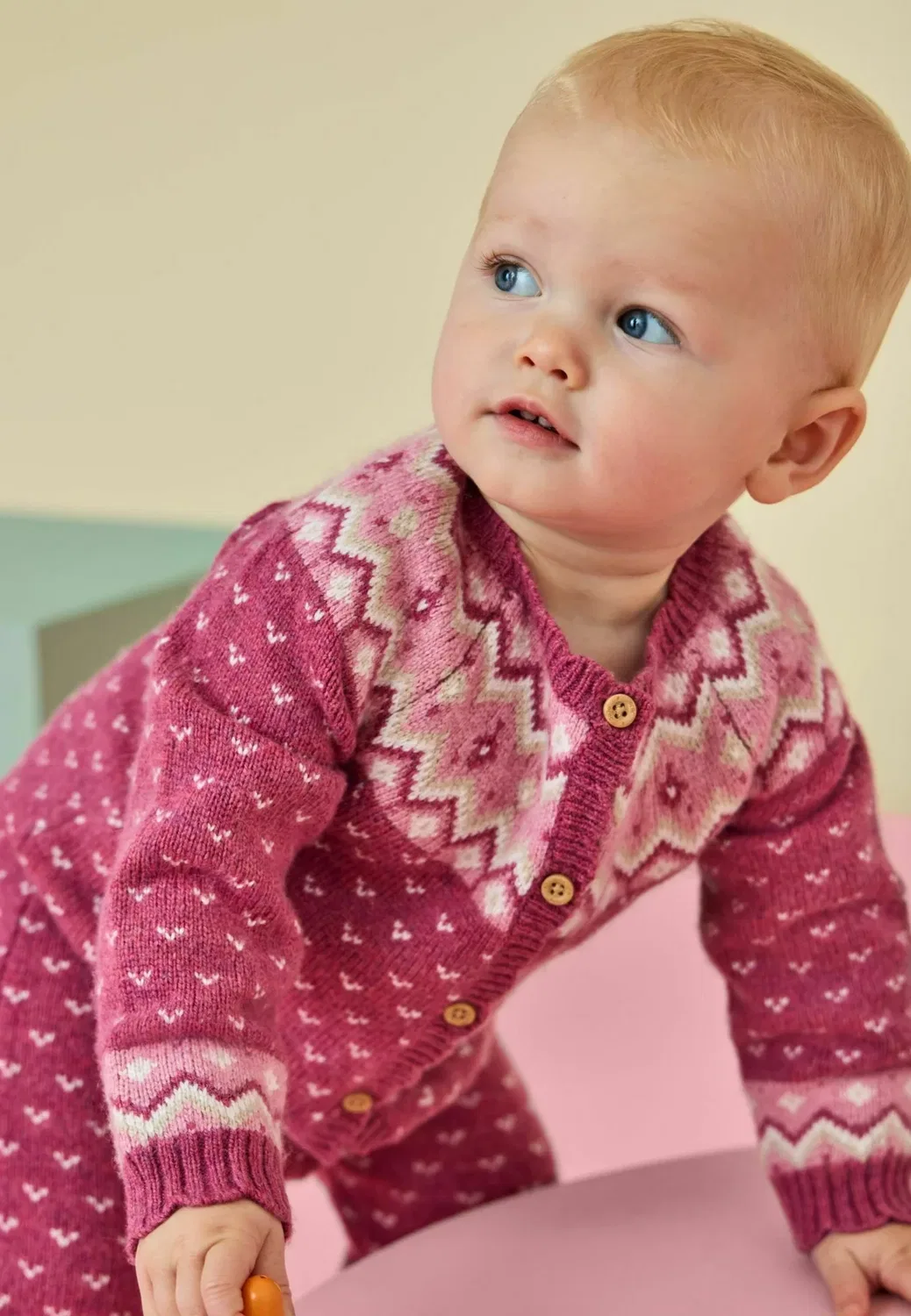Вязаный комбинезон «все в одном» Jojo Maman Bébé, Berry Red