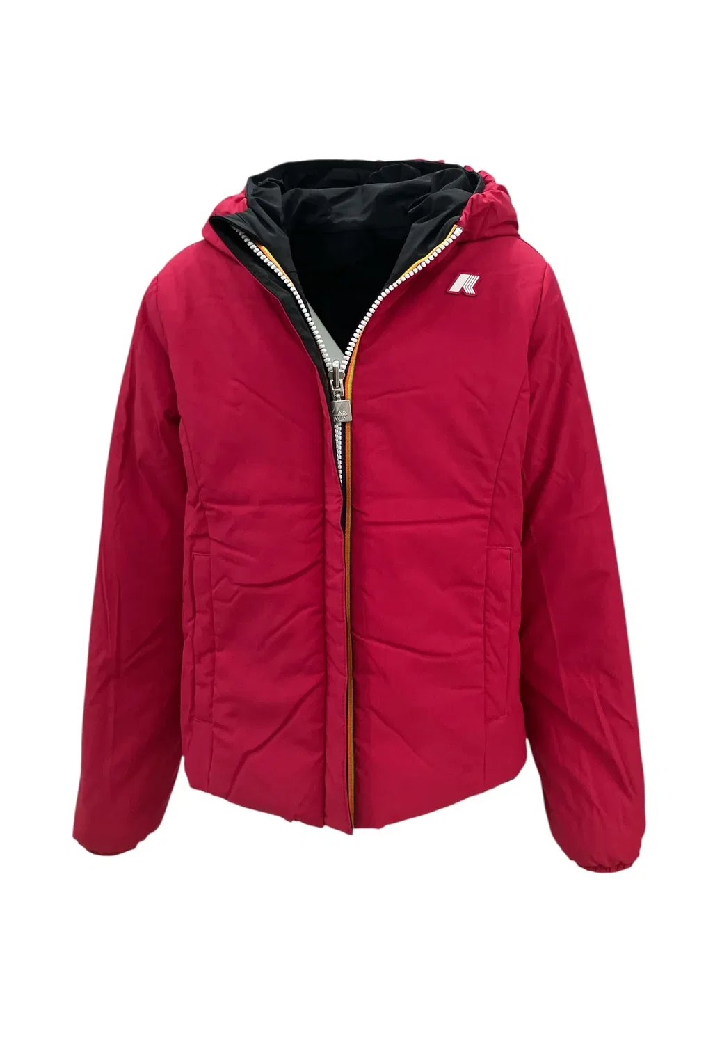 Зимняя куртка K-Way, Black Pure - Red Cerise — фото 4