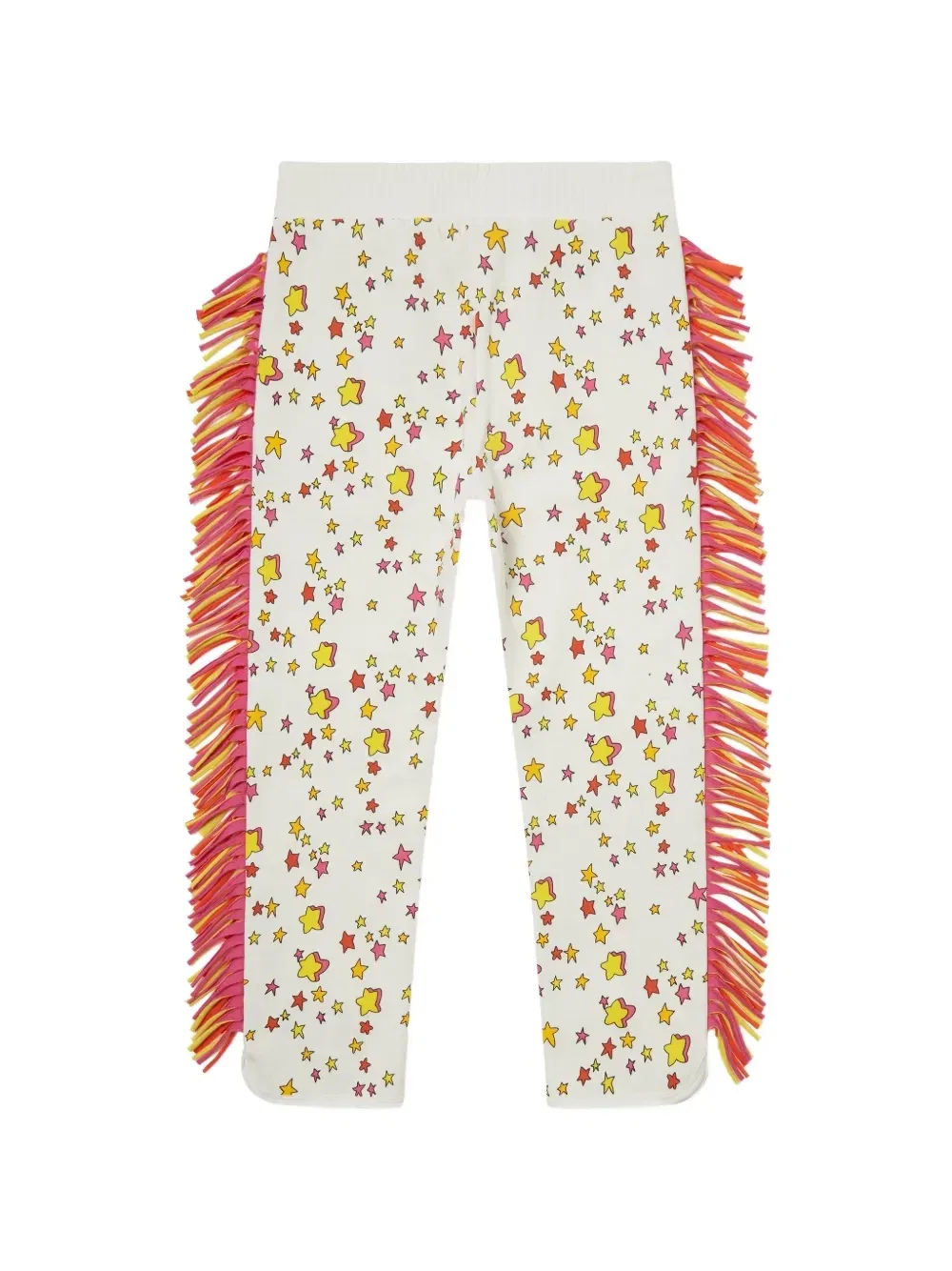 Брюки с бахромой со звездным принтом Stella McCartney Kids, белый — фото 2