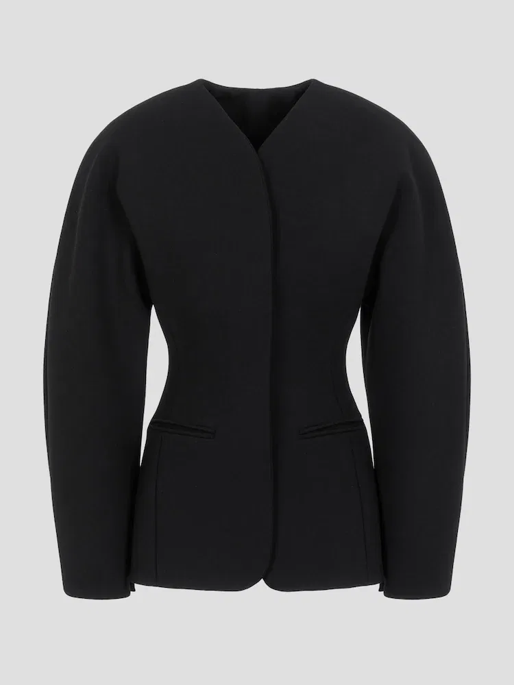 Жакет с округлыми плечами Ovalo JACQUEMUS, Black