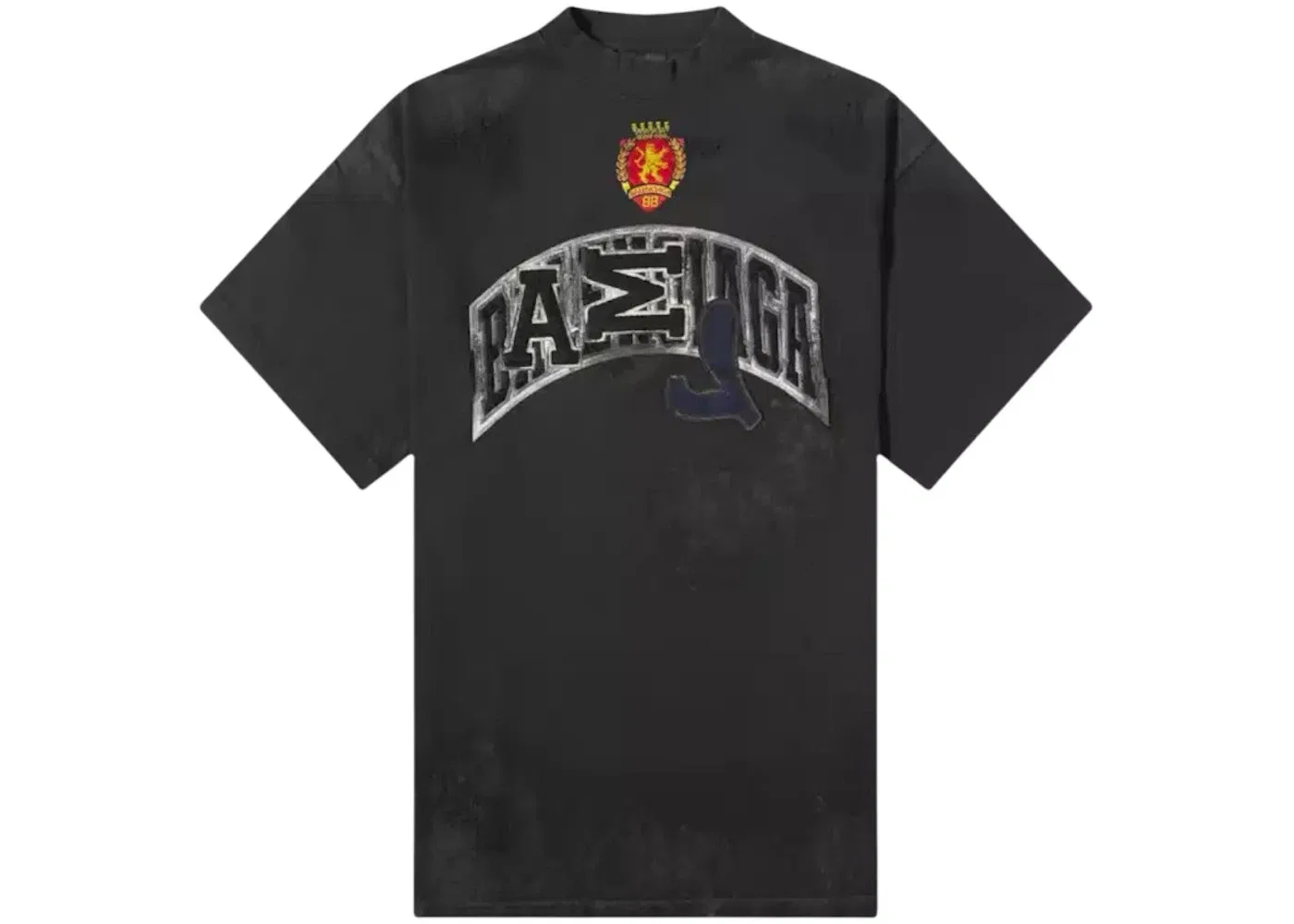 Мужская футболка с принтом Skater Logo Oversized Balenciaga, Black