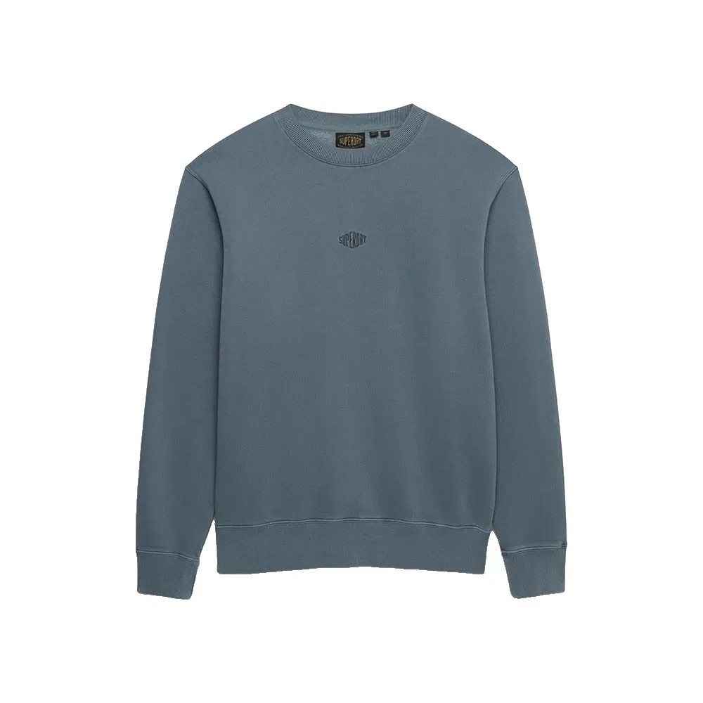 Свитшот Micro Logo Crew Superdry, серый — фото 3