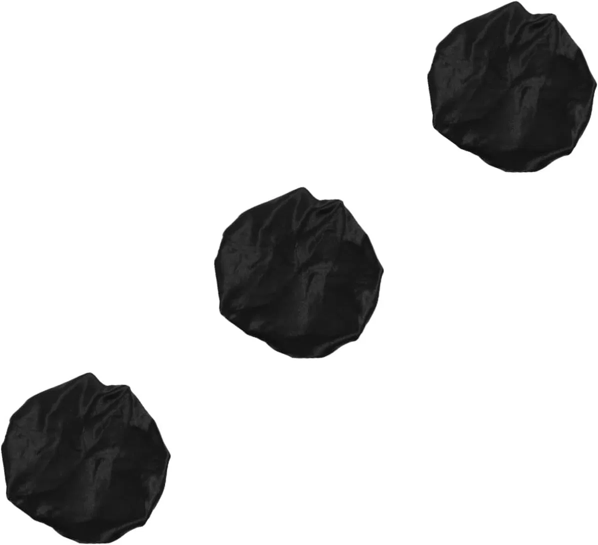Шапочка для душаs Double Layer Satin, 7LiuYueFei6, 3 Pieces, 33x33cm, Black