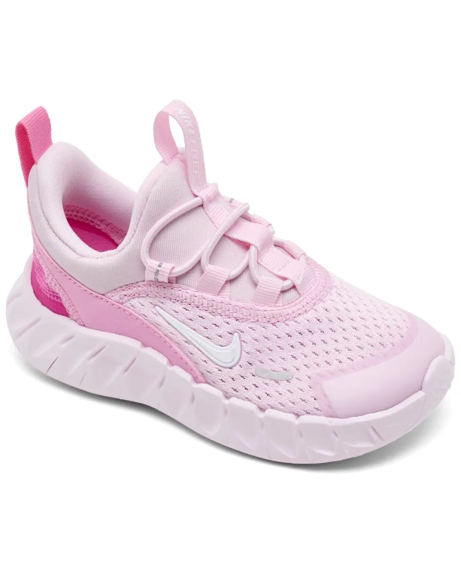 Кроссовки беговые с эластичной шнуровкой Nike Free Ride, Pink Rise, White