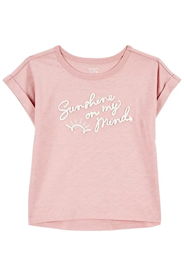 Детская футболка для девочек хлопковая Carter's, Pink