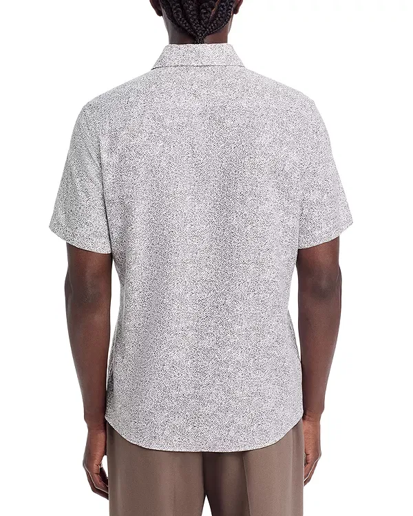 Мужская рубашка с коротким рукавом Roan Slim Fit Boss, темно-коричневый — фото 3