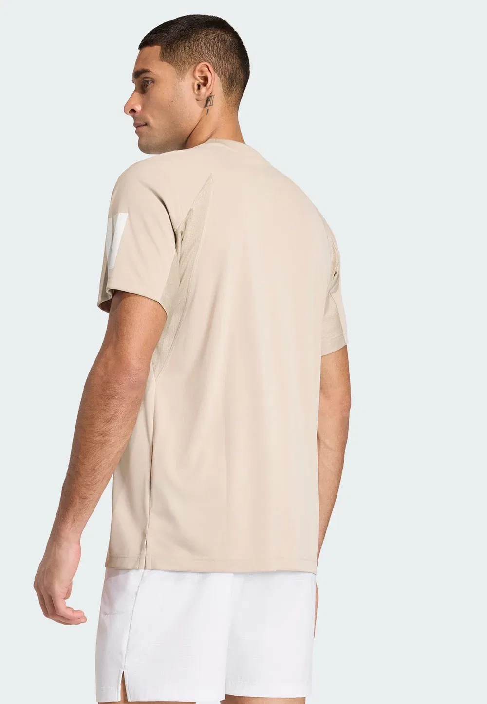 Футболка Club 3 в полоску - футболка с принтом Adidas Performance, Beige — фото 2