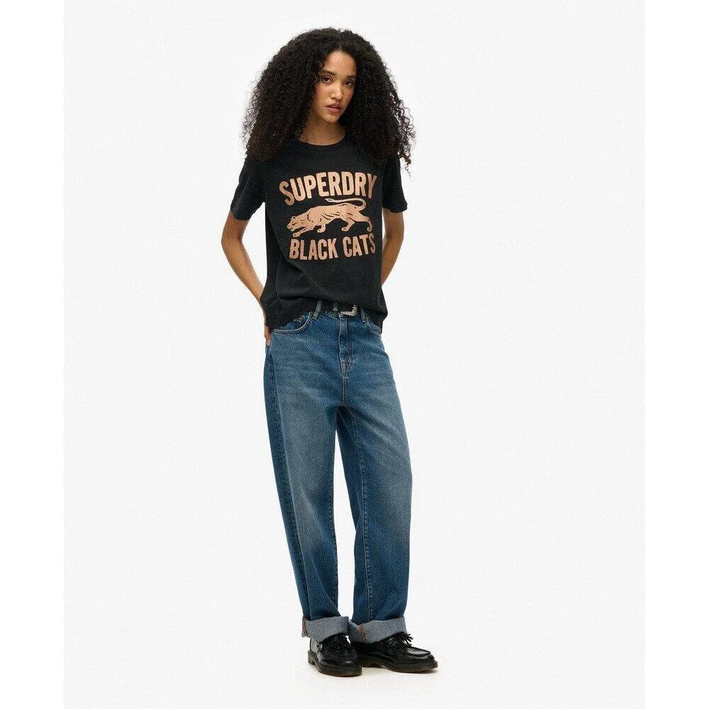 Мужская футболка Varsity Relaxed Embellish Superdry, Черный — фото 2