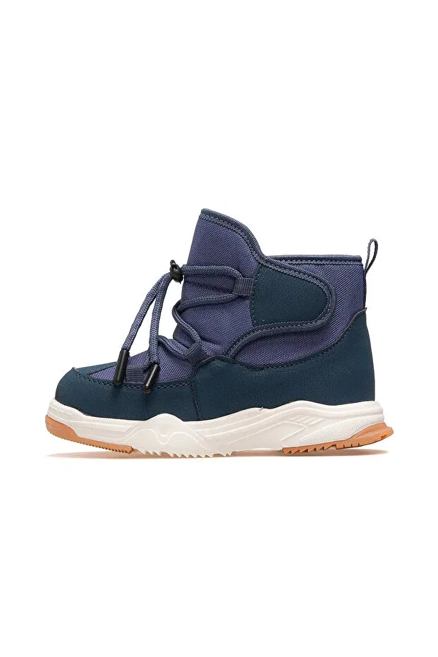 Детские ботинки для девочек с мехом Vicco, Navy Blue — фото 2