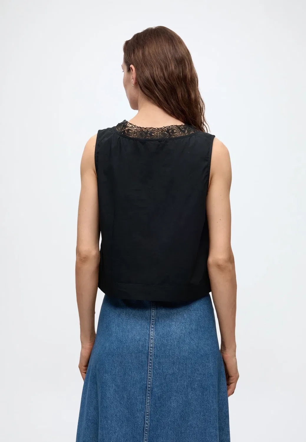 Блузка на пуговицах Gap, Black — фото 3